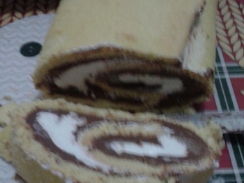 Rotolo alla nutella e panna